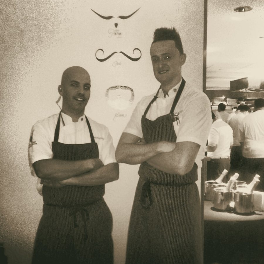 Chef Jackson Locklear in a Miami restaurant kitchen, 2012